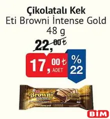 ETİ BROWNİ İNTENSE ÇİKOLATALI KEK 48 G fiyat ve kampanya bilgisi